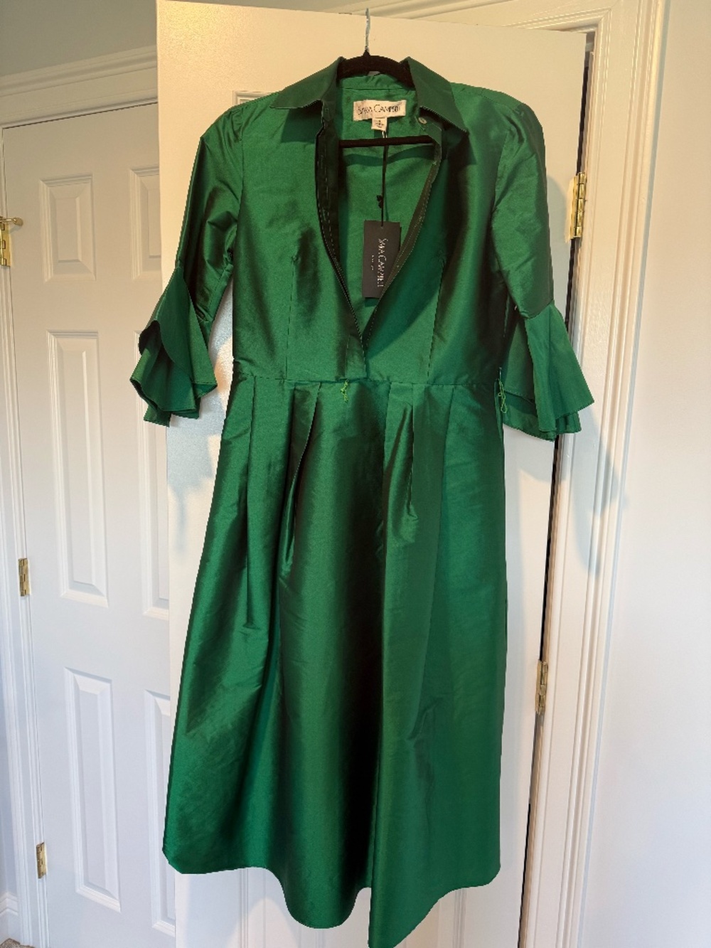 Sara Cambell Emerald Green Midi Dress